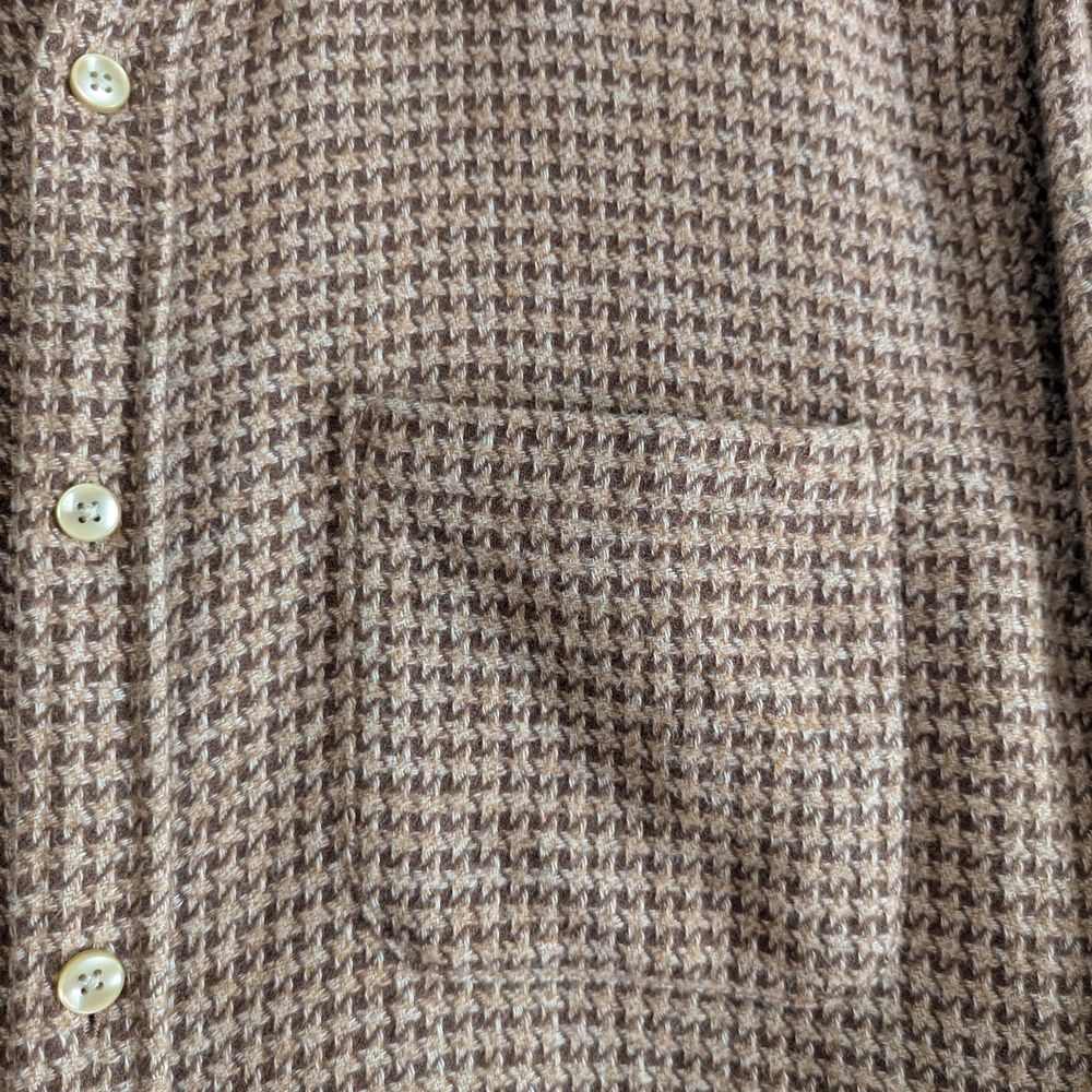 Portuguese Flannel Abstract Houndstooth Flannel Button Up Shirt - Picture 3 of 7
